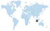 de reiswereld tijdzone kaart - GMT, Greenwichtijd, Kaart van The Settlement, Christmas Island, Tijdzone